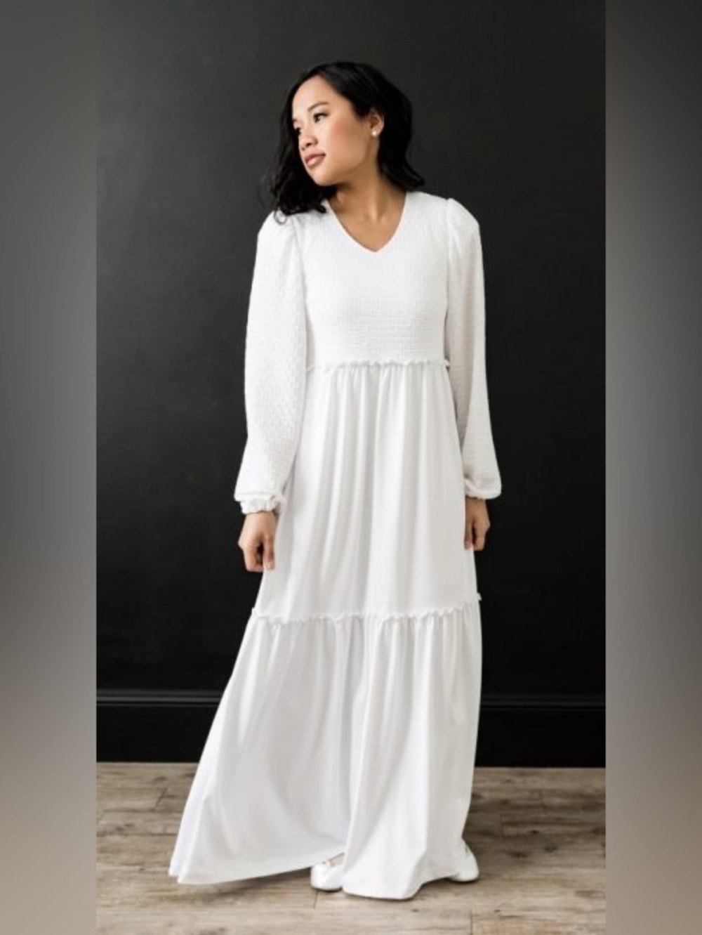 White Elegance Verona Maxi Dress LDS Temple